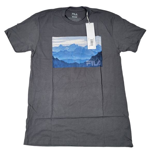 Fila Mountain Vista Tee Dark Grey Heather M NWT - Picture 1 of 11